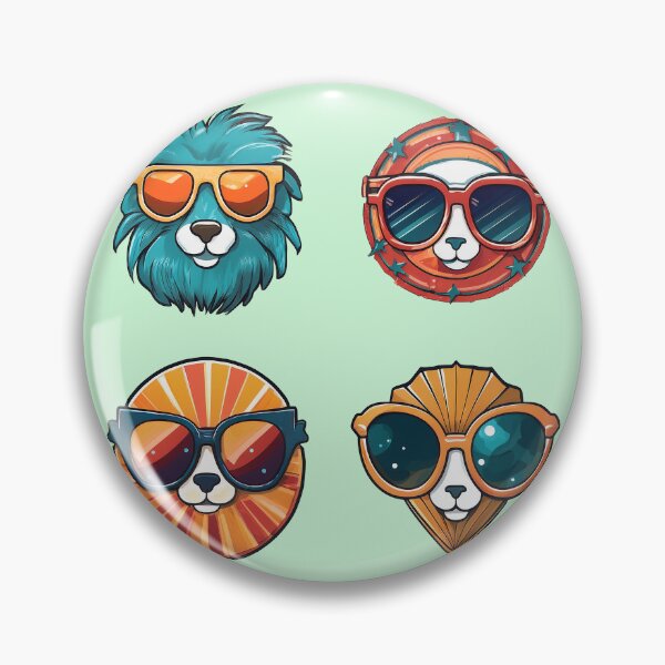 Item preview, Dogs Puppy Sunglasses | Sticker Pattern | Retro Collection designed and sold by monkeybusiness.pt.