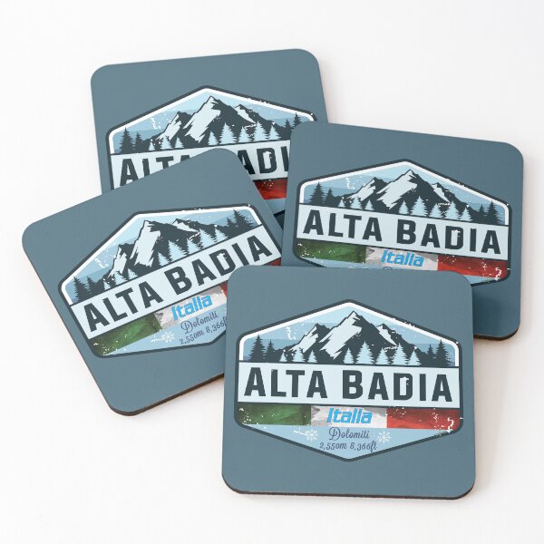 Item preview, Alta Badia Sudtirol Italy Dolomites Ski Skiing Sticker T-Shirt 01 designed and sold by OuterShellUK.
