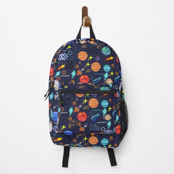 Item preview, Retro Futuristic Neon Space Pattern nAVY bLUE designed and sold by astersgraphics.