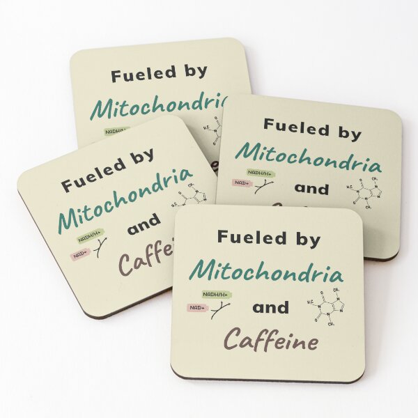 Item preview, Fueled by Mitochondria and Caffeine  designed and sold by Sci-Art-Cafe.