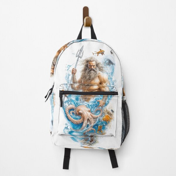 Item preview, Poseidon riding an Octopus holding a Trident Tattoo designed and sold by AngelottiCR.