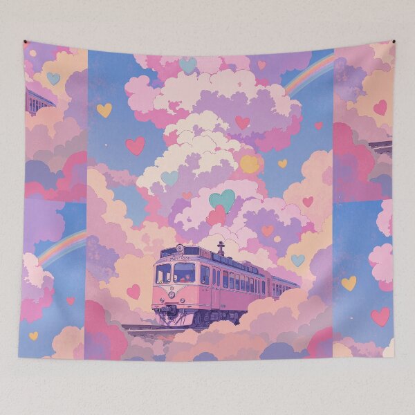 Item preview, Pacific coast dream train journey through rainbow skies designed and sold by ShroomForge.