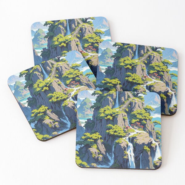 Item preview, Pagoda amidst waterfall cascades designed and sold by ShroomForge.