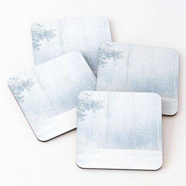 Item preview, Winter Glow: Snowy Blue Christmas Landscape designed and sold by AlexeyevZurga.