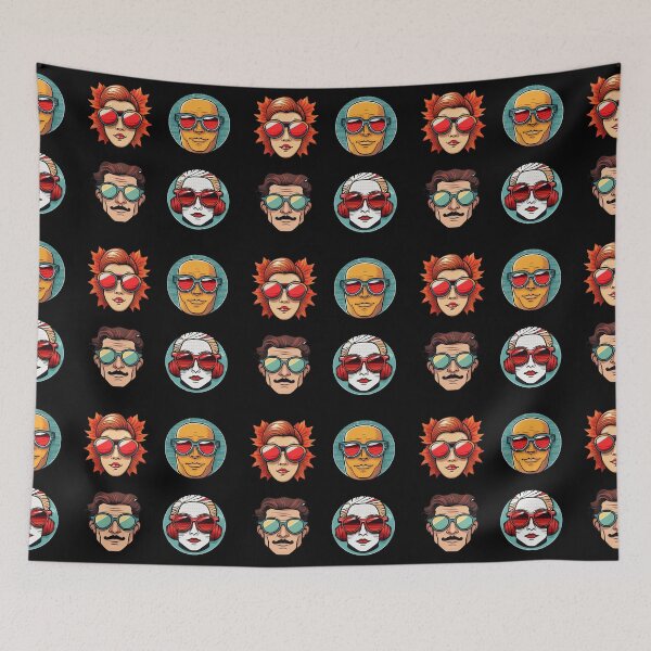 Item preview, Wierd People Sunglasses | Sticker Pattern | Retro Collection designed and sold by monkeybusiness.pt.