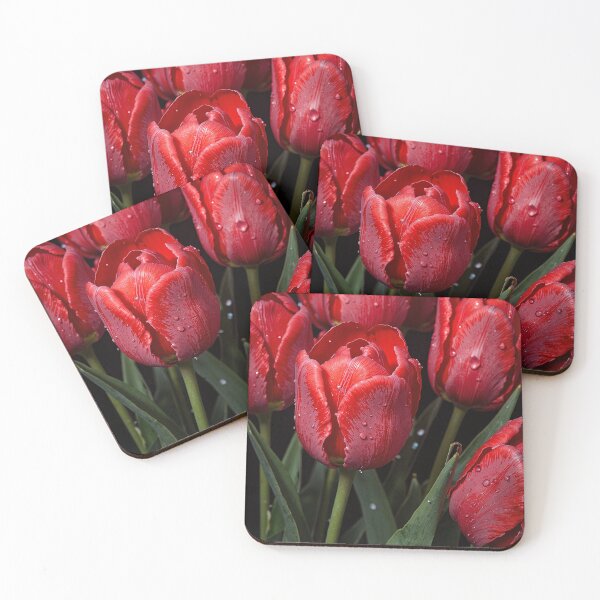 Item preview, Rainy red tulips dance designed and sold by MadeByHaresShop.