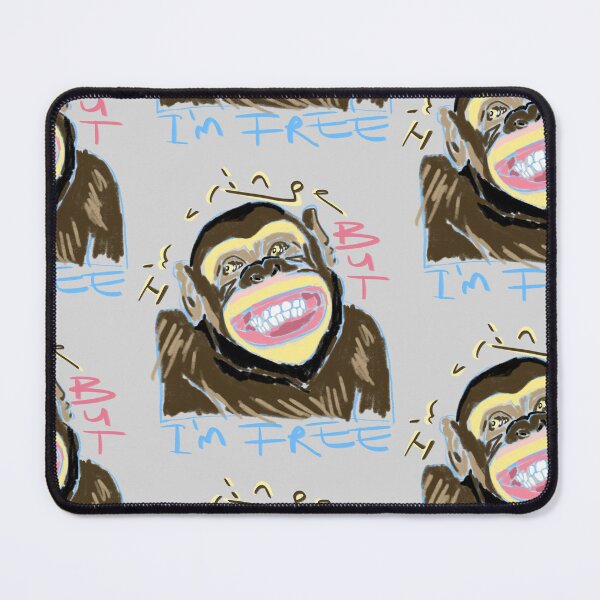 Item preview, I Am Cringe But I'm Free: Fun Smiling Monkey Illustration for Freedom Lovers designed and sold by Pandositive.