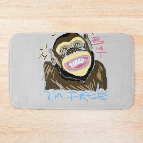 Item preview, I Am Cringe But I'm Free: Fun Smiling Monkey Illustration for Freedom Lovers designed and sold by Pandositive.