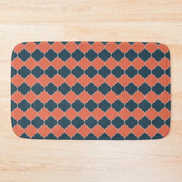 Item preview, Moroccan trellis orange and blue pattern designed and sold by sasyall.