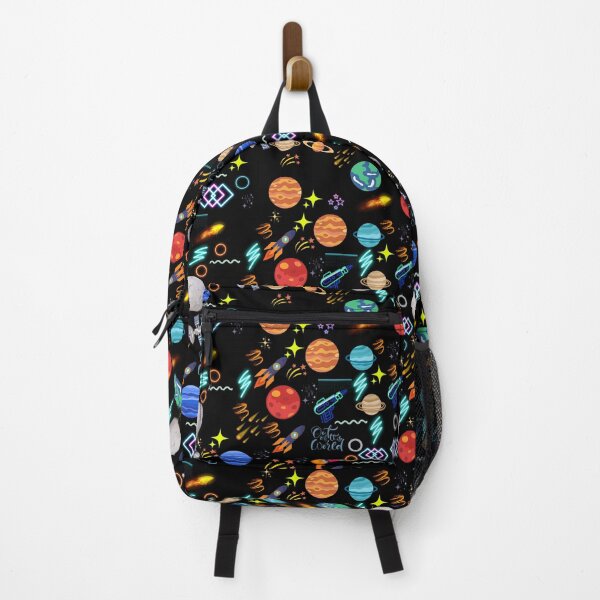 Item preview, Retro Futuristic Neon Space Pattern black designed and sold by astersgraphics.