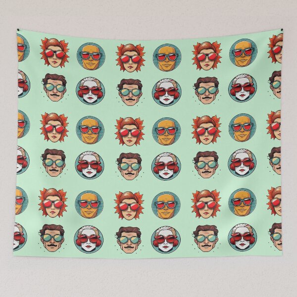 Item preview, Wierd People Sunglasses | Sticker Pattern | Retro Collection designed and sold by monkeybusiness.pt.