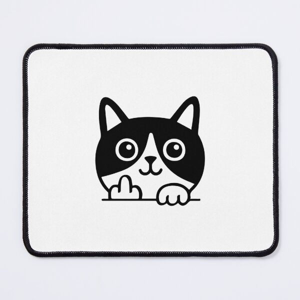 Item preview, Funny Black Cat Giving Middle Finger designed and sold by NabilsDesign.