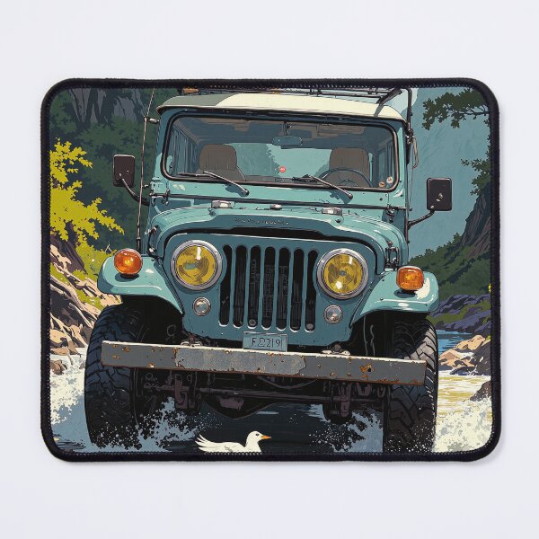 Item preview, Scenic mountain river crossing a vintage adventure designed and sold by MadeByHaresShop.