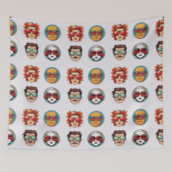 Item preview, Wierd People Sunglasses | Sticker Pattern | Retro Collection designed and sold by monkeybusiness.pt.