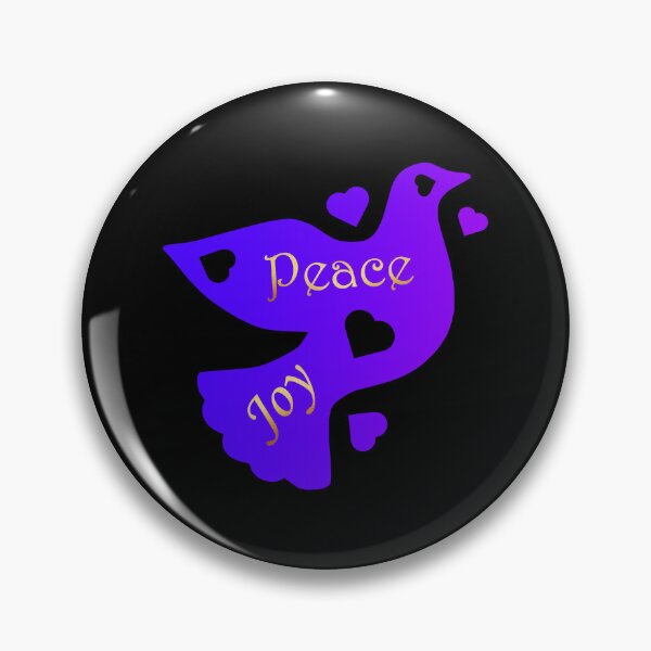 Item preview, The Dove Of Peace Joy And Love - v2 - Gold Purple Blue Purple designed and sold by MultimediaSusan.