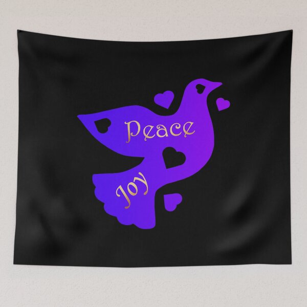 Item preview, The Dove Of Peace Joy And Love - v2 - Gold Purple Blue Purple designed and sold by MultimediaSusan.