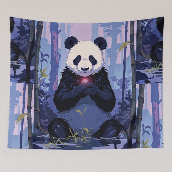 Item preview, Serene panda amidst blue skies designed and sold by MadeByHaresShop.