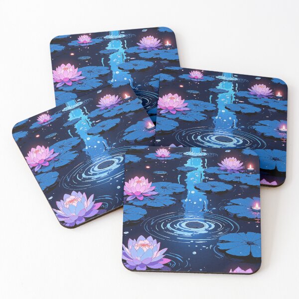 Item preview, Serene pond reflections a whimsical dance of lotuses designed and sold by MadeByHaresShop.