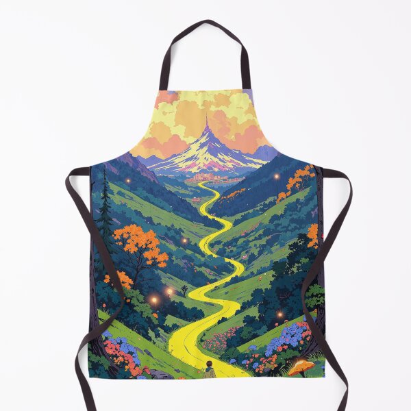 Item preview, Serene yellow horizon a moonlit mountain landscape with designed and sold by MadeByHaresShop.