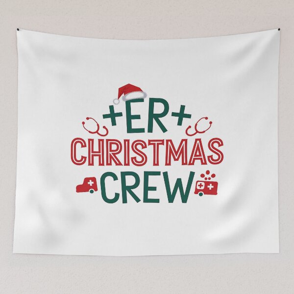 Item preview, ER Christmas Crew Emergency Room Nurse ER Techs Secretary designed and sold by luannsemmsobre.