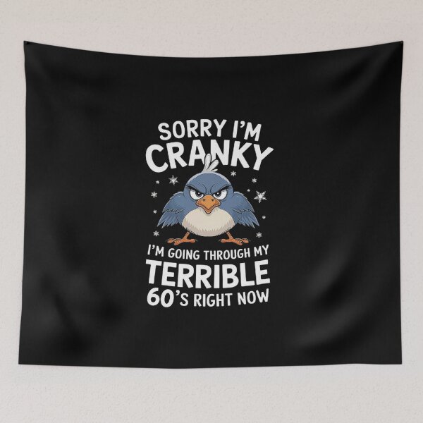Item preview, Cranky Blue Bird Design with Witty Humor designed and sold by love3617.