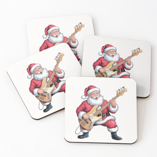 Item preview, Santa  plays the bass guitar, Bass Guitar, Musician , Santa's favorite guitar teacher,music lover, guitar player designed and sold by KolorellaS.