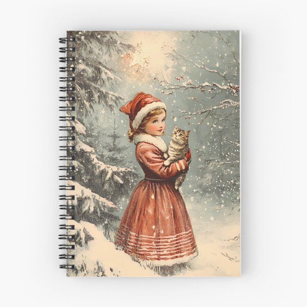 Item preview, Victorian Christmas Girl and Cat designed and sold by Baharspirit.