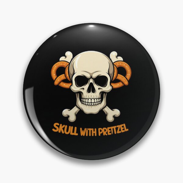 Artikelvorschau, Totenkopf mit Brezel entworfen und verkauft von oceanisea.