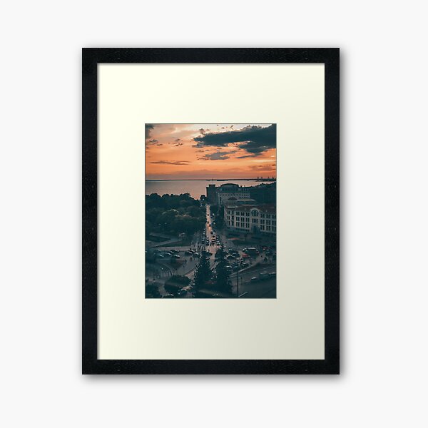 Watching over the busy streets of Thessaloniki Framed Art Print