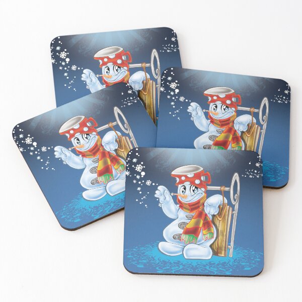 Item preview, Ilustración de dibujos animados de muñeco de nieve designed and sold by Dimisbarbarian.