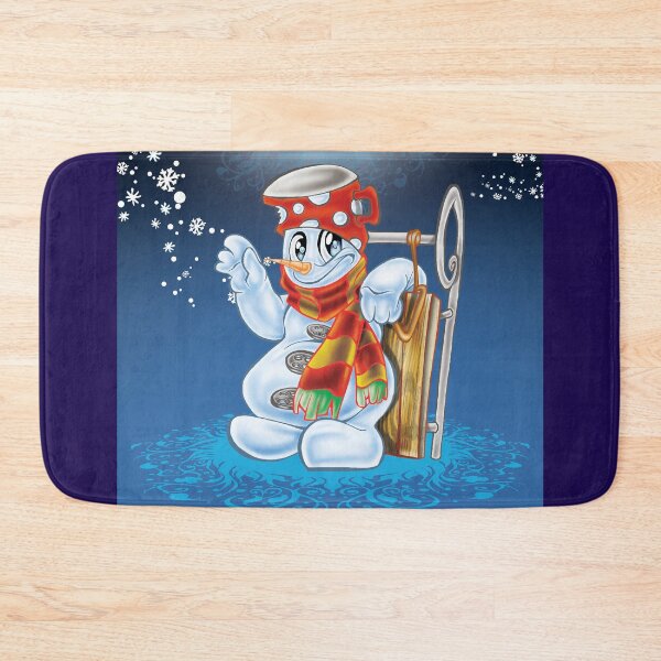 Item preview, Snowman cartoon illustration designed and sold by Dimisbarbarian.