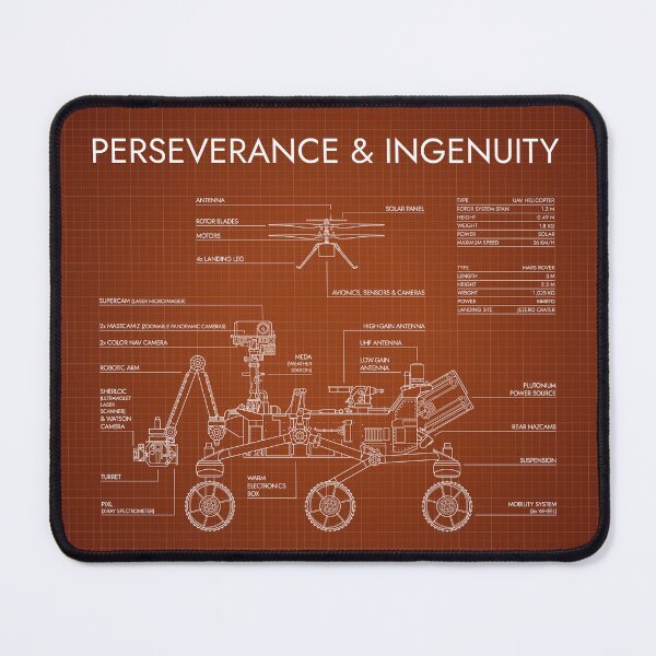 Item preview, Perseverance & Ingenuity - MARS 2020 (Caramel Blueprint) designed and sold by BGALAXY.