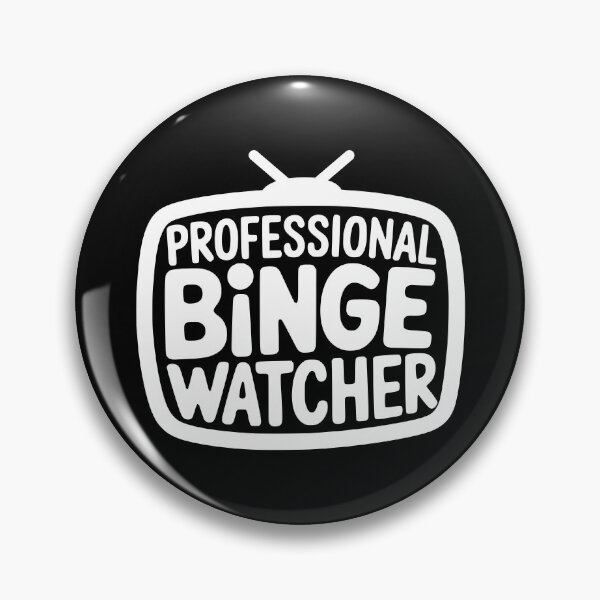 Item preview, Professional Binge Watcher! Funny Black And White TV designed and sold by PMCreative.