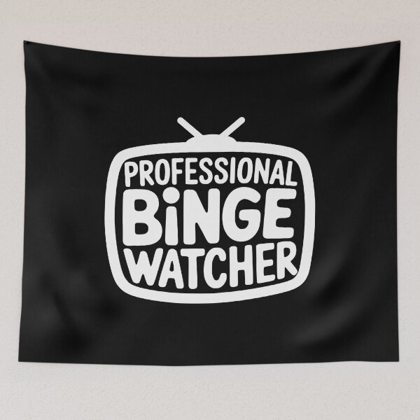 Item preview, Professional Binge Watcher! Funny Black And White TV designed and sold by PMCreative.