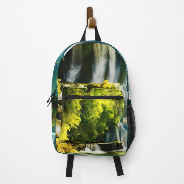 Item preview, waterfalls in the green forest or green jungle designed and sold by AA-designstore.