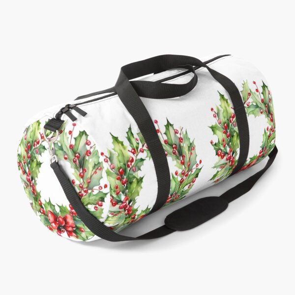 Item preview,  Advent Wreath,  Holly  Watercolor Pattern  Florals  Green Pink ,Christmas  Romantic Elegant Pattern designed and sold by KolorellaS.
