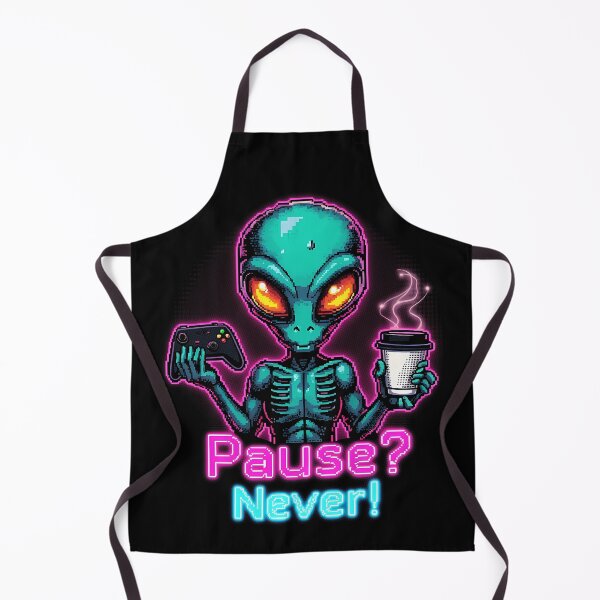 Item preview, Never Pause: Alien Gamer - Retro Gaming designed and sold by BNCH44.