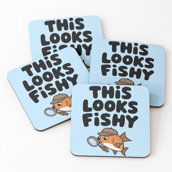 Item preview, This Looks Fishy! Cute Detective Fish Pun designed and sold by PMCreative.