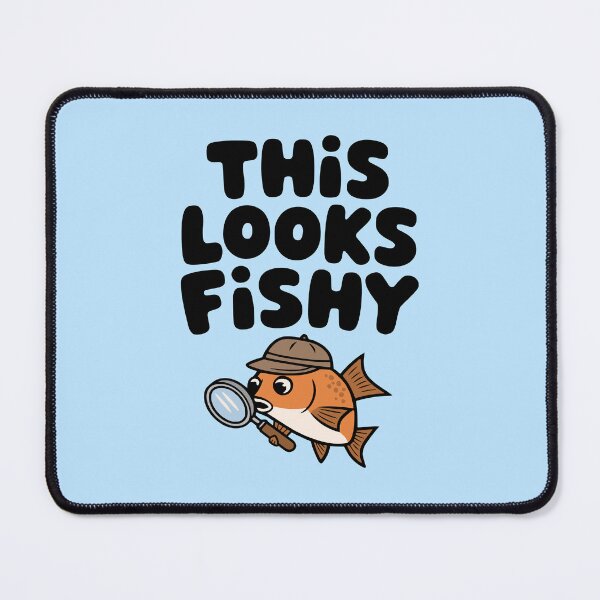 Item preview, This Looks Fishy! Cute Detective Fish Pun designed and sold by PMCreative.