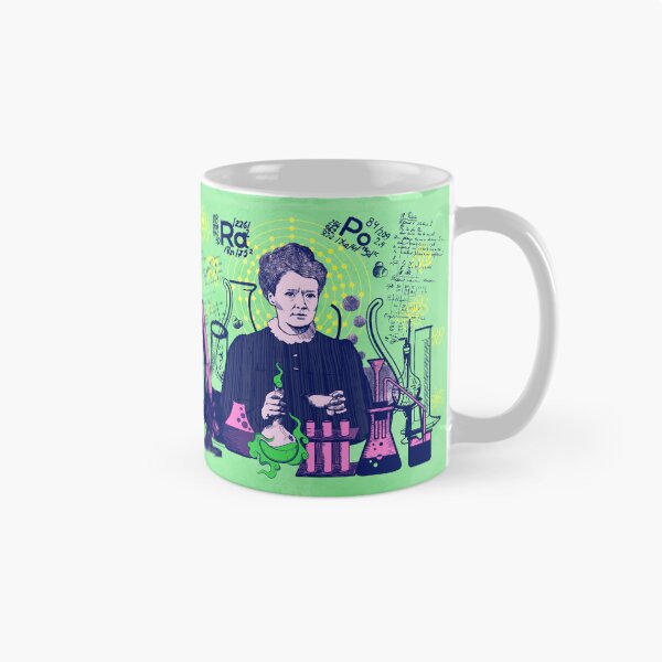 Item preview, Maria Skłodowska-Curie in green and pink; pastel; Radiant minds designed and sold by Drawmecute.