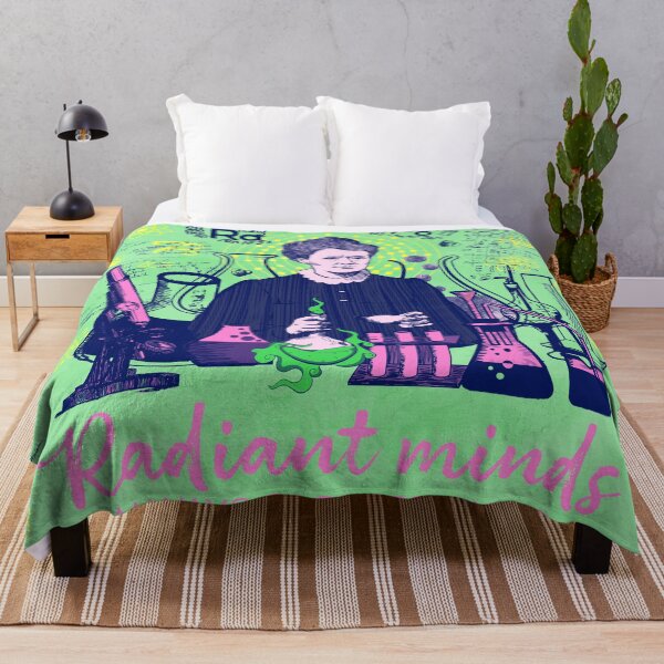 Item preview, Maria Skłodowska-Curie in green and pink; pastel; Radiant minds designed and sold by Drawmecute.