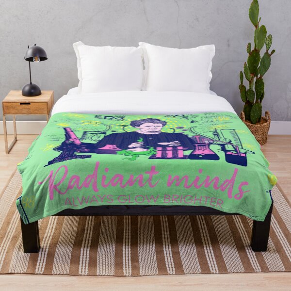 Item preview, Maria Skłodowska-Curie in green and pink; pastel; Radiant minds designed and sold by Drawmecute.