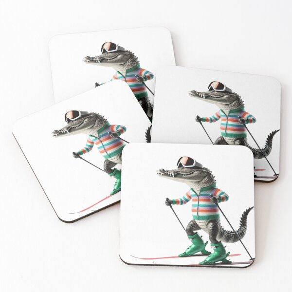 Item preview, cool crocodile skiing designed and sold by ArtQueen777.