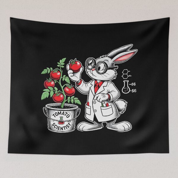 Item preview, Tomato Scientist Science Rabbit Gift designed and sold by Pineapple-Tree.