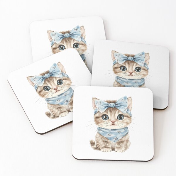 Item preview, cute kitten with a bandana on his head designed and sold by AlinaMalina24.