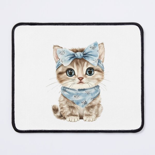 Item preview, cute kitten with a bandana on his head designed and sold by AlinaMalina24.