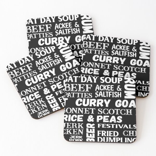 Item preview, Jamaican Food Typographic Pattern designed and sold by HotHibiscus.