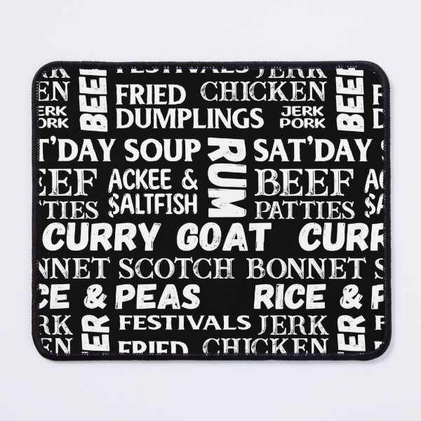 Item preview, Jamaican Food Typographic Pattern designed and sold by HotHibiscus.