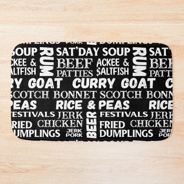 Item preview, Jamaican Food Typographic Pattern designed and sold by HotHibiscus.