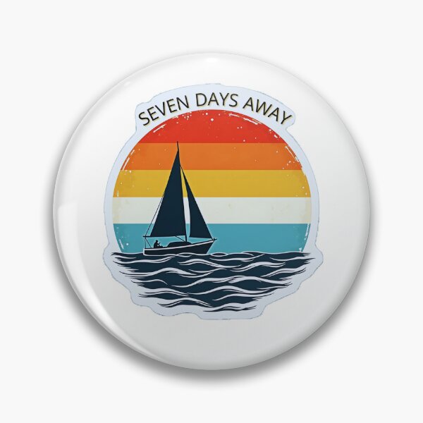 Item preview,  Seven Days Away: Retro Sailing Adventure Art For Ocean Lovers designed and sold by elynne9.